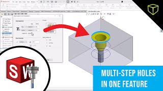 MultiStep Holes in the SOLIDWORKS CAM TechDB [upl. by Oderfodog]