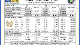 LIC BIMA DIAMOND PLAN 841 [upl. by Francklin]