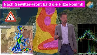 Nach GewitterFront bald die große Hitze kommt Längerfristig mäßig Wettervorhersage 0714082024 [upl. by Dusen]