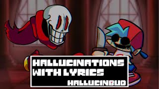 Hallucinations BUT with lyrics Fnf DUSTTALE mod [upl. by Adnoloy]