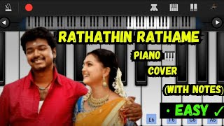 Rathathin Rathame BGM Piano 🎹 Cover with NOTES  Velayudham  Vijay Antony Thalapathy Vijay PL4B [upl. by Feilak]