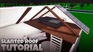 SLANTED ROOFS in Bloxburg An Even Easier Way [upl. by Arahs464]