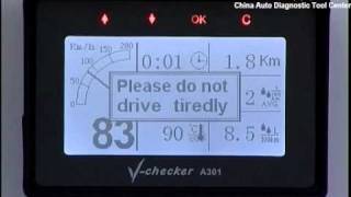 trip computer Vchecker Vchecker A301 instrument settingsavi [upl. by Josler]