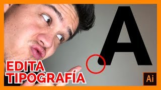 ✔️CÓMO EDITAR TEXTO TIPOGRAFÍA EN ILLUSTRATOR CC 2019 [upl. by Lemrahs]