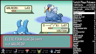 Glacia defeated Elite Four  Twitch Plays Pokemon Official Highlights Generation 3 [upl. by Eimarej775]