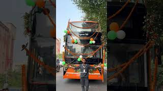 अब लखनऊ में चलेगी डबल डेकर बस  Electric Bus Lucknow  Double Decor Electri Bus Lucknow lucknow [upl. by Bouley]