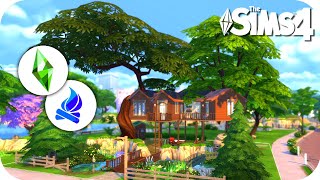 CASA DEL ÁRBOL CON ESCALERAS VERTICALES 😎🌱🏗️ Los Sims 4 Speed Build [upl. by Skurnik]