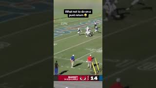 Heres what not to do on a punt return 😅 shorts [upl. by Ennahgiel265]