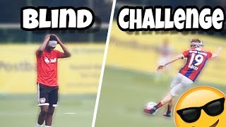 Blinde Fußball Challenge gegen Freunde  Bestrafung😱💪 [upl. by Notsa886]