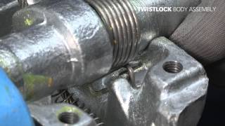 MacGregor C8A fully automatic twistlock maintenance and service [upl. by Nnair759]