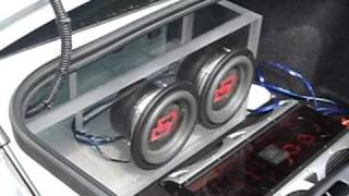 BASS2150  Awesome all Plexiglass Subwoofer Box with Digital Designs 8quot subs [upl. by Yroj]