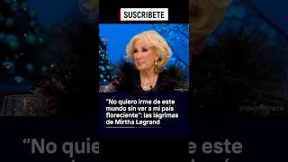 🛑 La EMOCIÓN de MIRTHA LEGRAND junto al presidente JAVIER MILEI javiermilei mirthalegrand [upl. by Llewol]