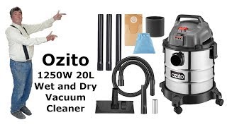 Ozito 1250W 20L Wet and Dry Vacuum Cleaner [upl. by Niawtna7]