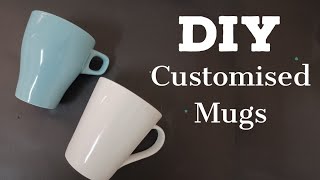 DIY Mug Painting  How to make Personalised Mug  Hand Painted coffee Mug  Easy Tutorial [upl. by Hillary216]