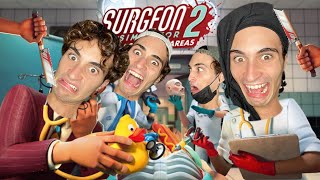 LE SAQUÉ LA CABEZA A MI PACIENTE SIN QUERER  Surgeon Simulator 2 [upl. by Roxie]