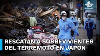 Hallan a sobrevivientes del terremoto en Japón que dejó 94 muertos [upl. by Melina]