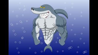 How to Sharko Drawing and Coloring for kids  Sharko Bodybuilding  cartoon coloring [upl. by Nuahsed400]