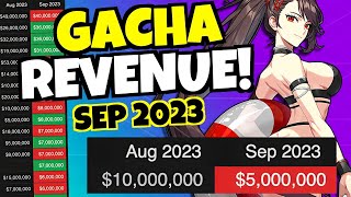 MOBILE GACHA GAME REVENUE SEPTEMBER 2023 [upl. by Nnaear]