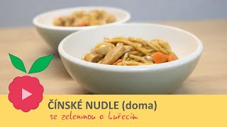 ČÍNSKÉ NUDLE s kuřecím masem  ochutnejte Asii [upl. by Akilam655]