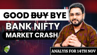 MARKET CRASH  Big Selling in Nifty Bank Nifty  Intraday Trading Setup for 14th November [upl. by Tsyhtema335]