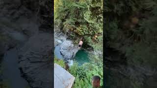 waterfall cliffdiving travel dive pnw diveinstructor nature divetrip adventure diveclub [upl. by Rice137]