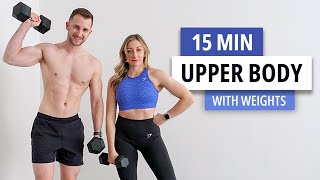 15 MIN Dumbbells ARMS Workout  TONE REFINE and STRENGTHEN your arms at Home [upl. by Lodge786]