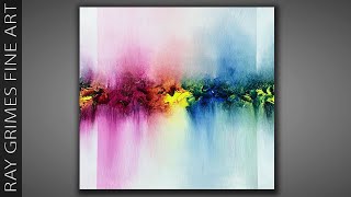 Simple Blending Techniques for Abstract Painting  Step by Step Acrylics  Abstract Painting 458 [upl. by Arley]