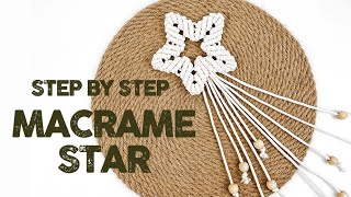 HOW TO MAKE MACRAME STAR CHRISTMAS DECORCHRISTMAS ORNAMENT [upl. by Ardeed]