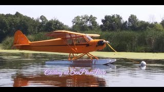 Pontoon Boat Ride watching Amphibs destressing at SeaPlaneBase Lake Winnebego during Oshkosh2024 [upl. by Nissensohn]