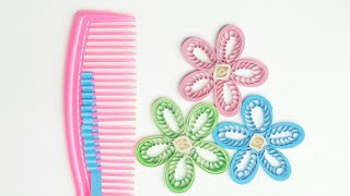 quillingcomb quillingflowers Quilling Flowers Using Comb Tutorial [upl. by Chester]