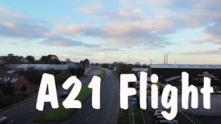 A21 Road Bangor to Newtownards Carriageway Relaxing Drone Flight Along The A21 [upl. by Tisdale779]