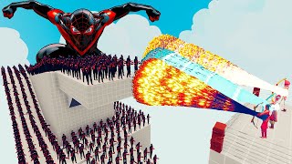 100x MILES MORALES  2x GIANT vs 3x EVERY GOD  Totally Accurate Battle Simulator TABS [upl. by Eenyaj970]