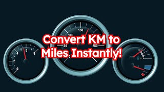 Kilometers to Miles Conversion KM to MI [upl. by Diandra104]