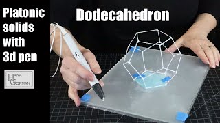 Making dodecahedron with 3d pen [upl. by Jolee]