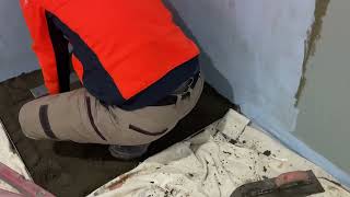 How to prepare shower base with screeding for tiling [upl. by Olympium851]