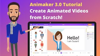 Animaker Tutorial 30  How to create animated videos from scratch [upl. by Einneg492]