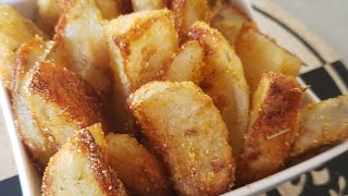 crispy potato wedges easy snack recipe pomme de terre croustillantes au four shorts [upl. by Rayford933]