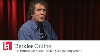 Berklee Online Interview Pat Pattison Discusses Teaching Songwriting Online [upl. by Bridgette722]