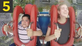 5 Funny Slingshot Ride Moments [upl. by Eseeryt]