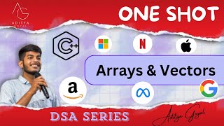 Arrays amp Vectors  One Shot Complete  16 Questions  Easy Medium Hard  LeetCode  Aditya Goyal [upl. by Benedikta]