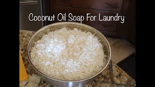 Coconut Oil Soap for Laundry  Tutorial [upl. by Leidba164]