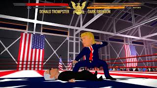 Donald Trompster vs Dark Brendon  Political Punchers Video Game [upl. by Cornela]