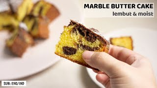 SOFT AND MOIST MARBLE CAKE RECIPE  BOLU MARMER LEMBUT [upl. by Ggerc19]