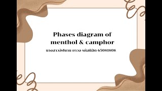 phase diagram of mentholcamphor  experiment vs theory [upl. by Cahilly]