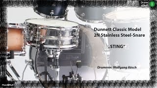 Music nStuff DunnettSnare „Classic Model 2N Stainless Steelquot  Drumset [upl. by Greggs]