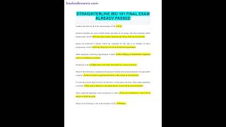 STRAIGHTERLINE BIO 101 FINAL EXAM ALREADY PASSED GENUINE EXAMS 2023 [upl. by Stevenson]