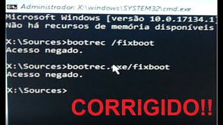 ACESSO NEGADO BOOTREC FIXBOOT CORRIGIDO [upl. by Horn714]