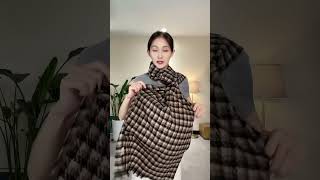 How to Tie a Cashmere Scarf  SUNXZZ Cashmere Scarves [upl. by Celeski653]