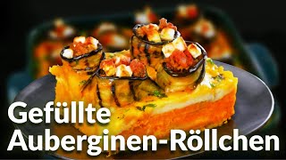 Moussaka mit Süßkartoffelpüree  AuberginenRezept mit Hack [upl. by Ree]