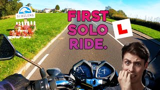 First Solo Motorcycle Ride After CBT  Full Commentary  Honda CB125F [upl. by Giulietta]